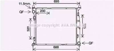 AVA QUALITY COOLING ms2695 -  Радиатор, охлаждение двигателя